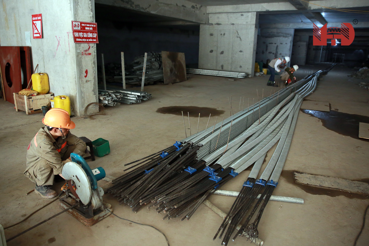 Cáp dự ứng lực tập đoàn xây dựng Minh Đức