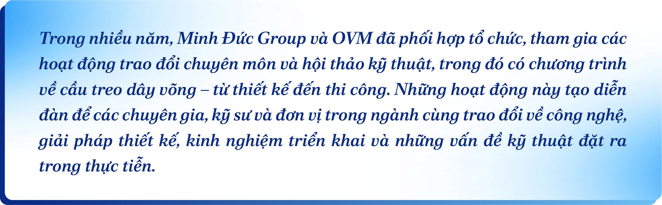 Minh Đức Group được OVM vinh danh Đối tác toàn cầu xuất sắc nhân dịp kỷ niệm 60 năm thành lập OVM