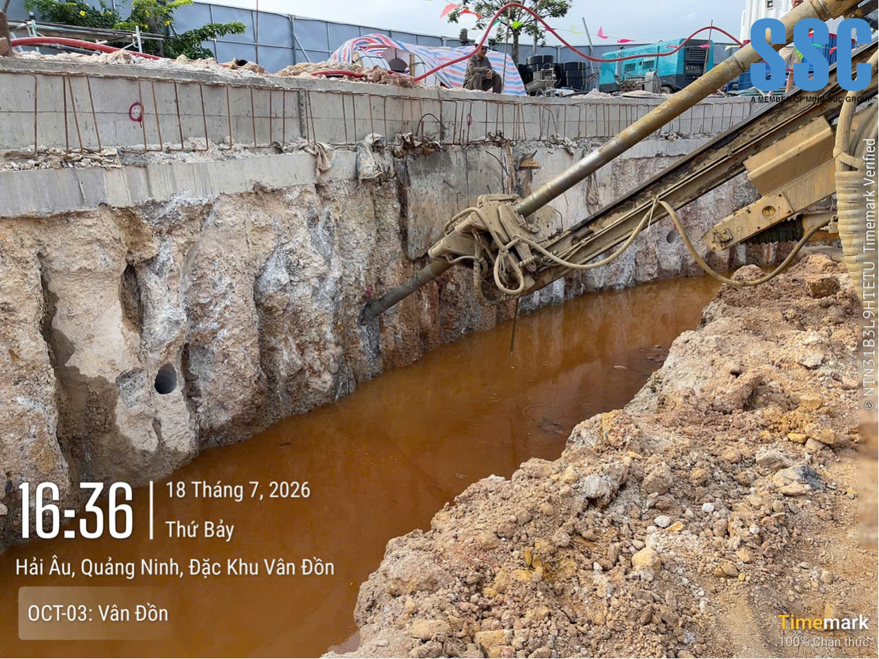 SSC Việt Nam kiểm soát mực nước ngầm tại dự án OCT 03, Vân Đồn, Quảng Ninh