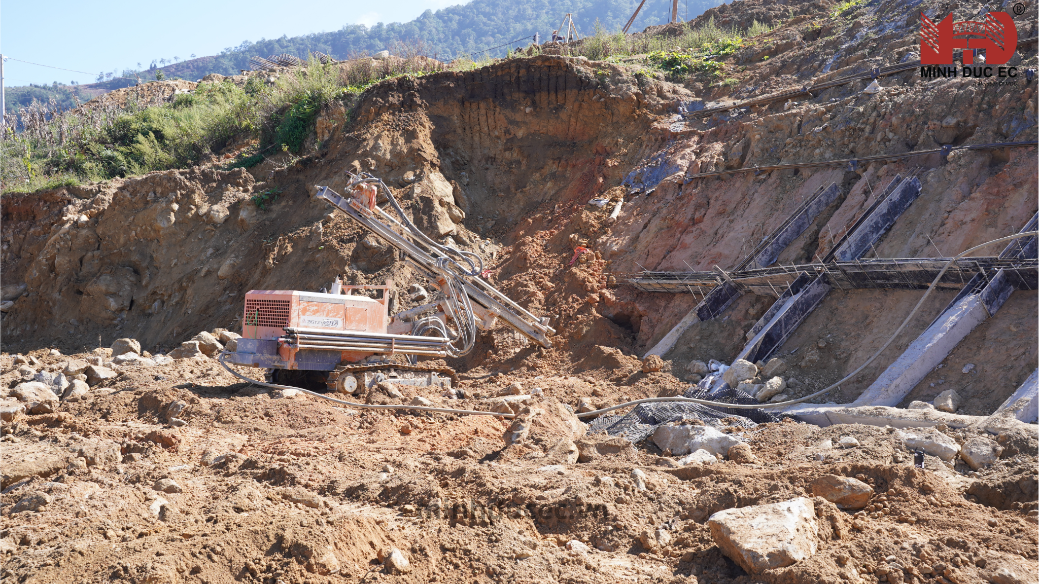 Minh Đức EC đẩy nhanh tiến độ gia cố mái dốc tại Trung tâm Huấn luyện Thể thao Quốc gia Sa Pa