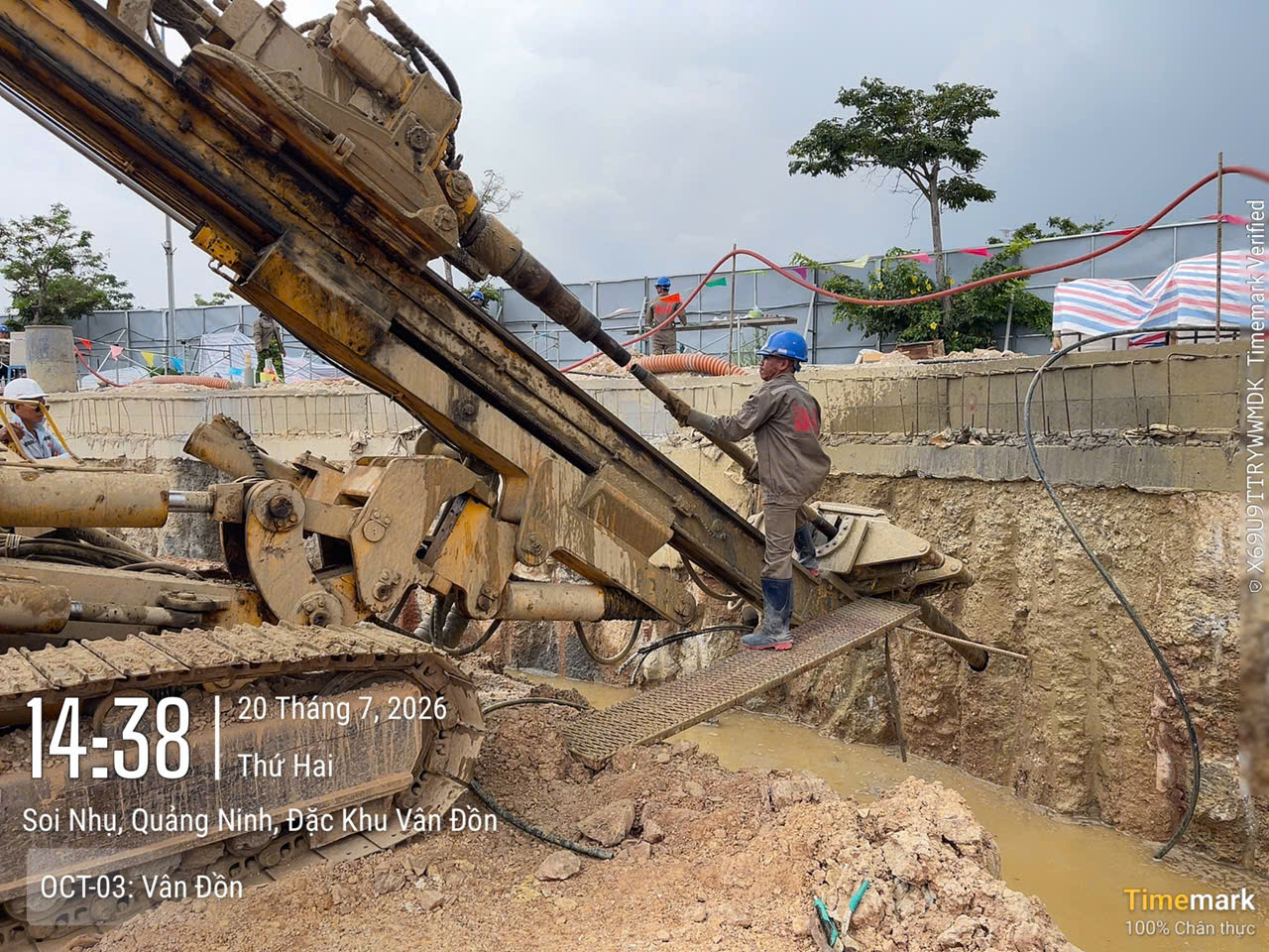 Tìm hiểu giải pháp thi công neo đất dự ứng lực tại hố móng sâu OCT-3 Vân Đồn