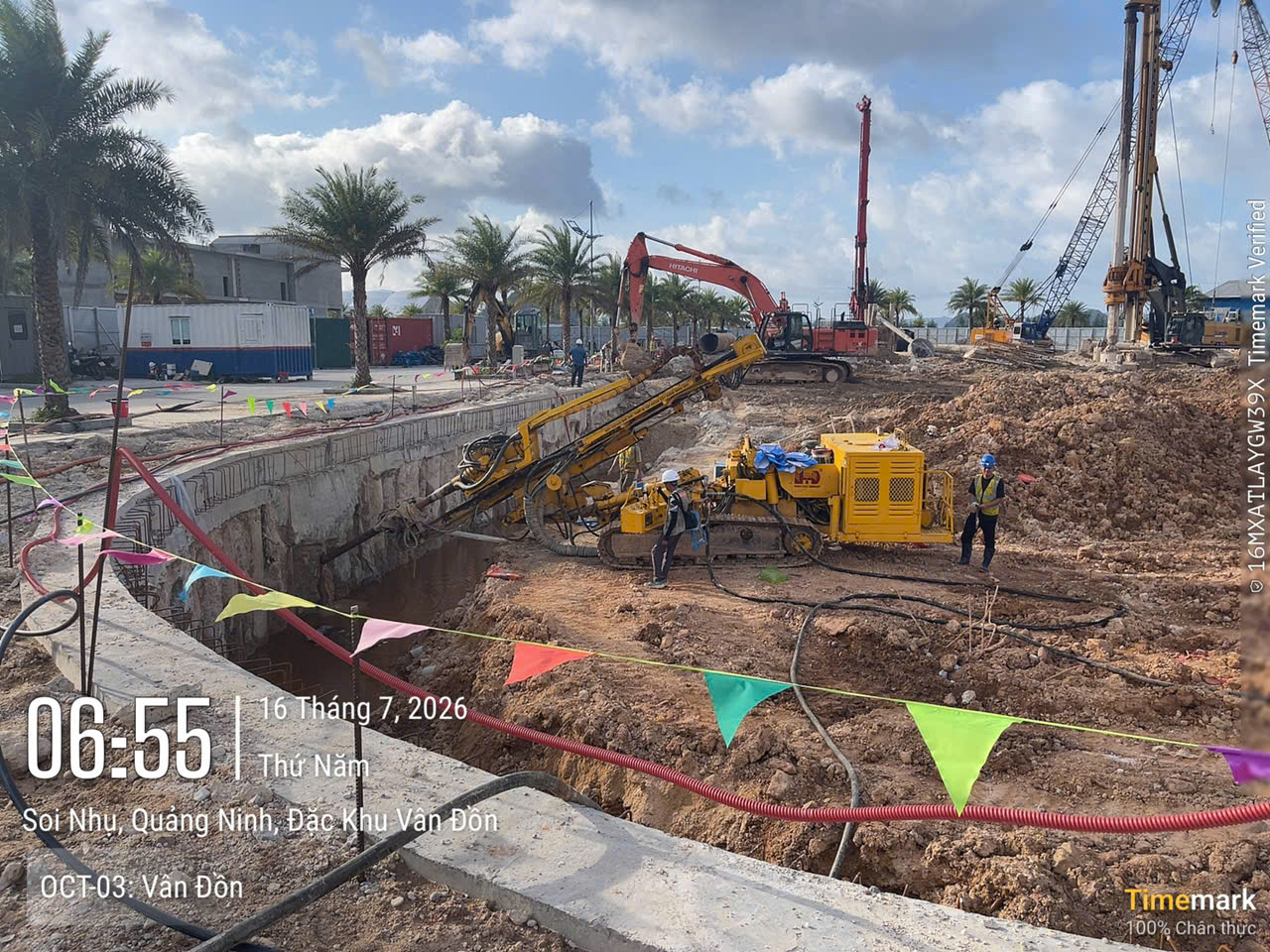 Máy khoan BHD - 260 tại dự án OCT-3 Vân Đồn, Quảng Ninh
